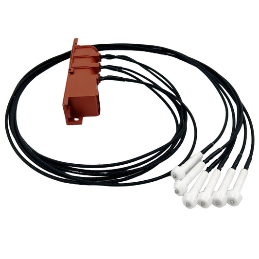MENSI Electronic Pulse Ignitor Kit Pack 110/120V 6 Exits Igniter with SIX Spark Ceramic Electrodes and Wires Cable 36" Fits GE, Whirlpool Range Repair