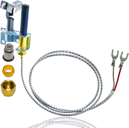 MENSI Propane LP/Natural Gas Pilot Burner Assembly Compatible with Cecilware Fryer Imperial,LENNOX, FRYMASTER Fryer, Work with 700-506 HVAC Gas Valve