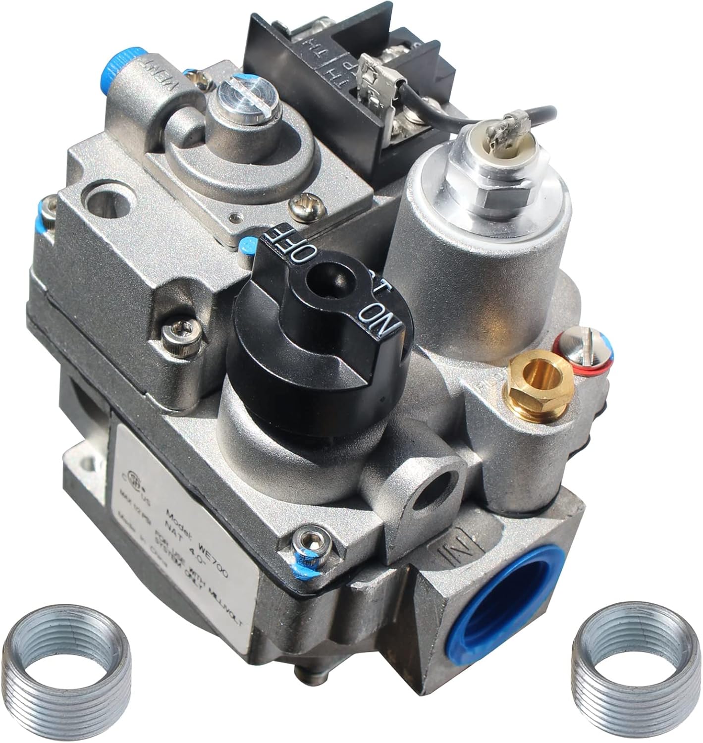 MENSI 700-506 Millivolt Gas Valve Replacement for Robertshaw 700 Series, 200,000 BTU/H Fast Opening, Compatible with Millivolt Combination Valve -Natural Gas