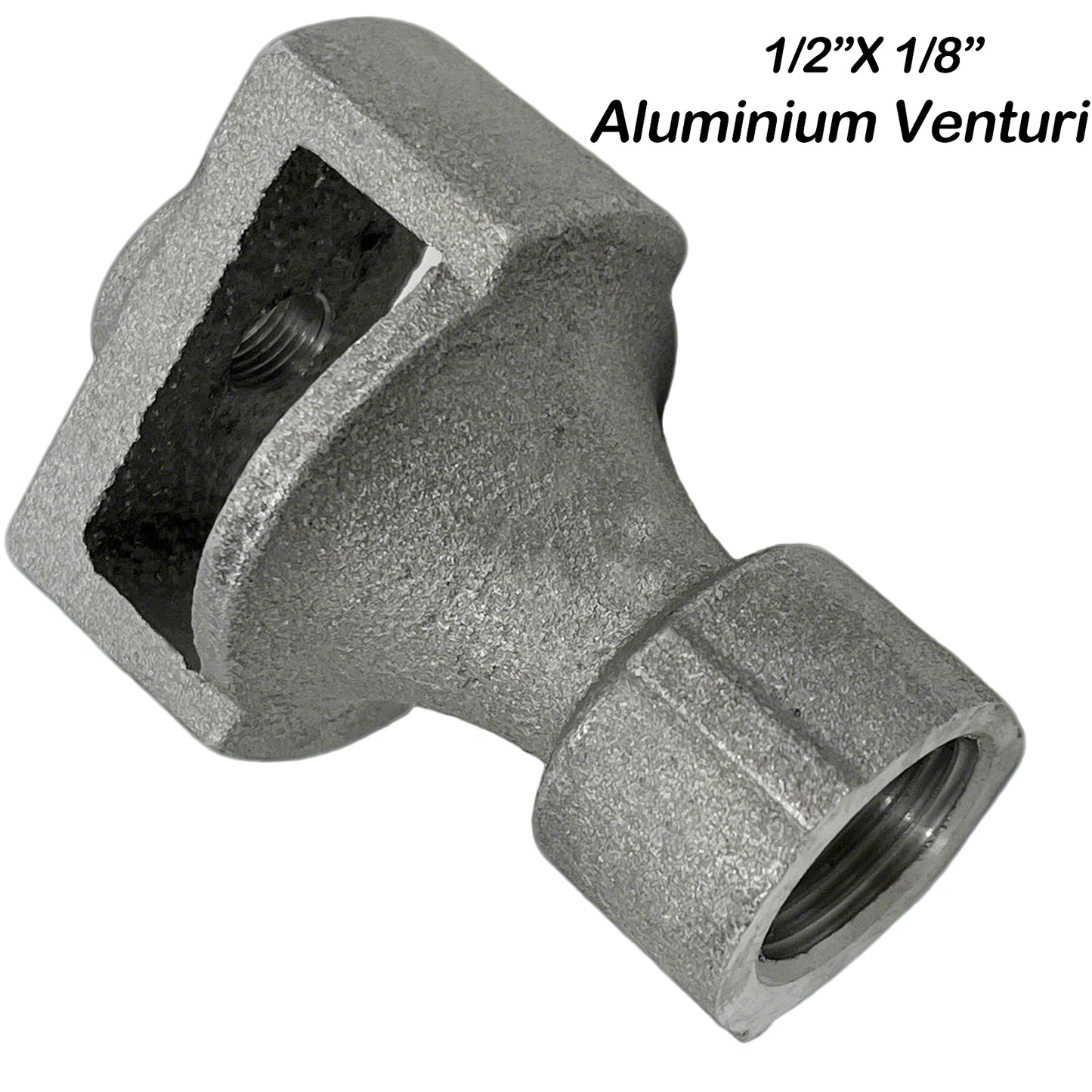 MENSI Aluminum Sand Casting Propane Natural Gas Venturi Burner 1" and 1/2" Thread for DIY Forge Project System, Torch Burner (1/2"x1/8")