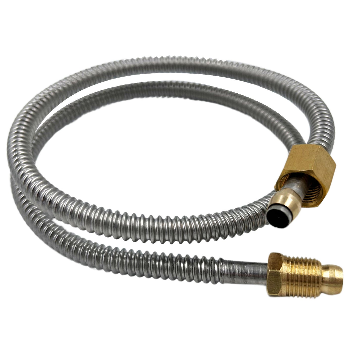 MENSI 1/4" Stainless Steel Pilot Burner Assembly Parts Tubing Flexible Hose with 7/16-24UNS Fittings for Gas Fryer, Whirlpool Water Heater 00112330 Pilot Flame Kits