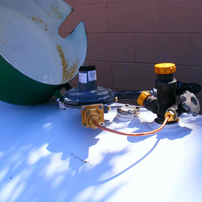 MENSI  Propane Regulator Copper Pigtail Tubing Hose POL x POL 15" Long for High Pressure Regulator and Propane Tank Connection, with 5 Pieces of Backup O-Ring