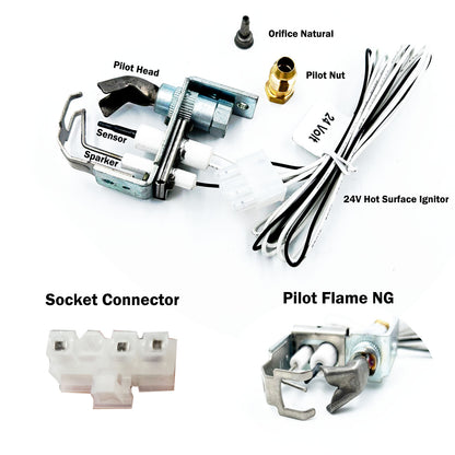 MENSI Q3450, Q3453 and Q3480 SmartValve System Pilot Burner Assembly Replacement for Honeywell Model Q3450C1185 Pilot Lights