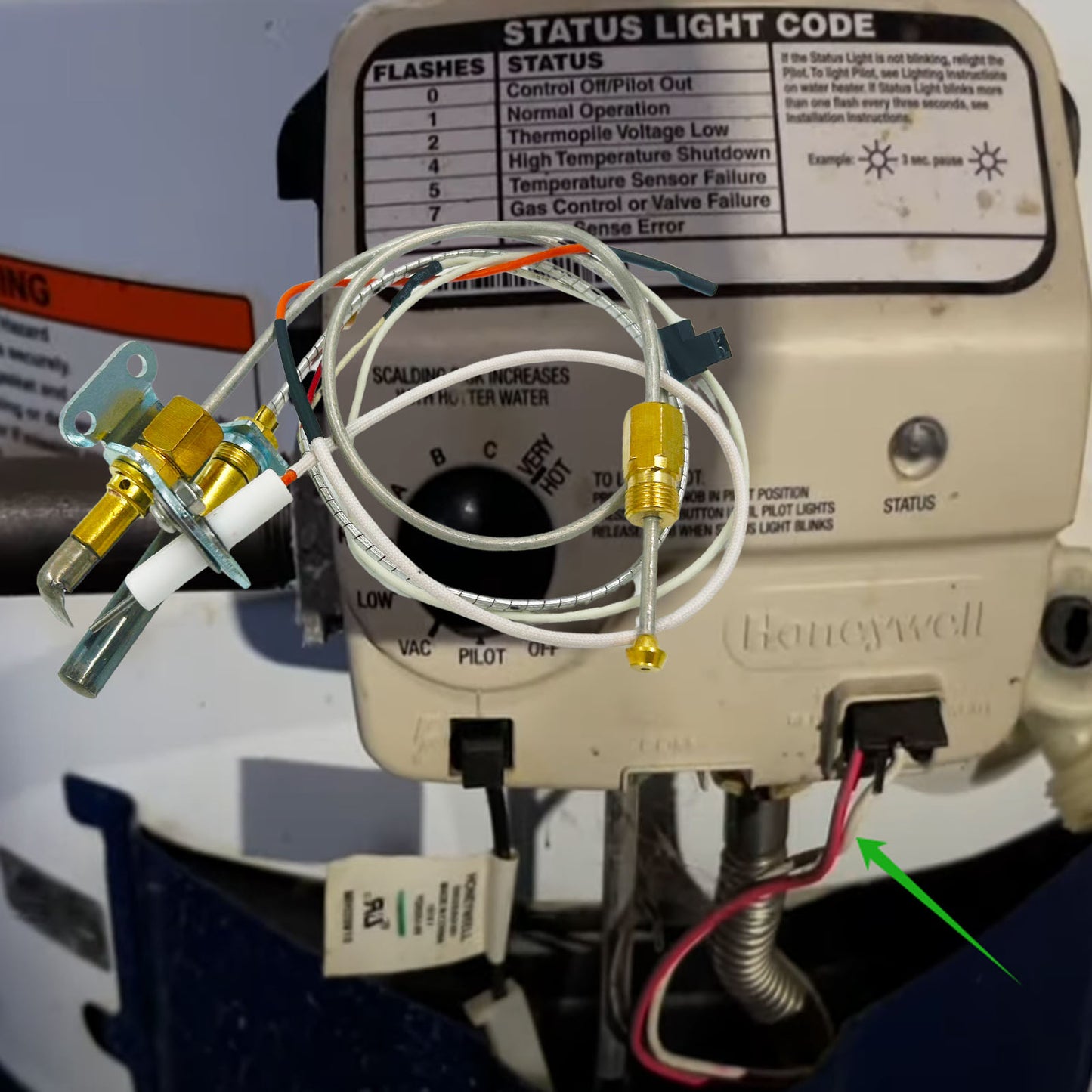 MENSI Water Heater Pilot Burner Assembly Fit for Bradford White,17/26 Honeywell CS8840A1-1041,Replace for 415-47845-05, 233-47845-02A, 233-47845-03, and Rheem Replacement Kit