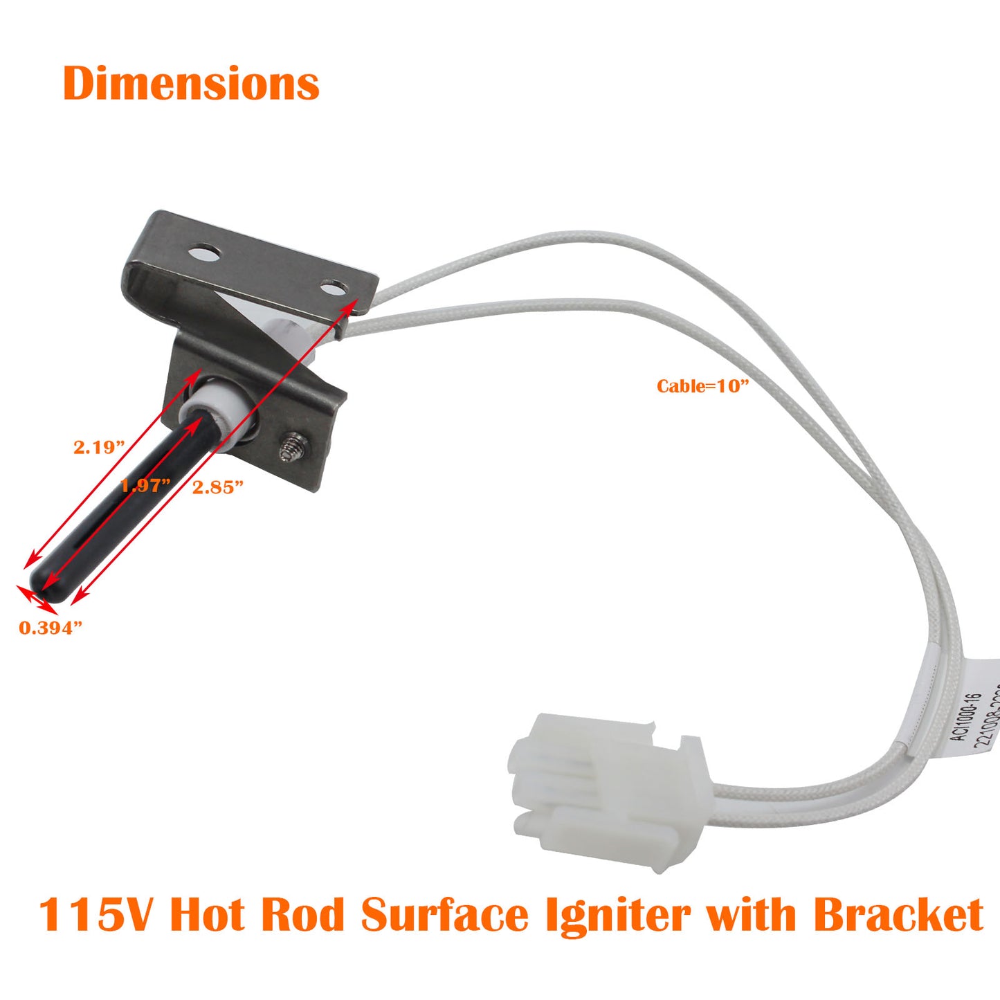 MENSI CSA Certified 115V Universal Furnace Hot Surface Ignitors With Plug Compatible For Nordyne Furnace Ignitor Igniter 903110A