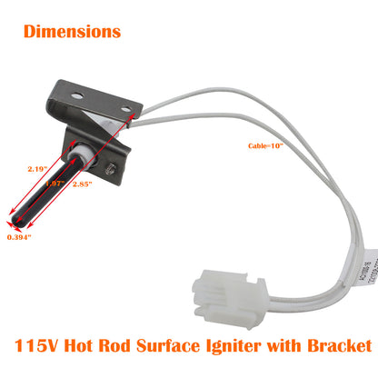 MENSI CSA Certified 115V Universal Furnace Hot Surface Ignitors With Plug Compatible For Nordyne Furnace Ignitor Igniter 903110A