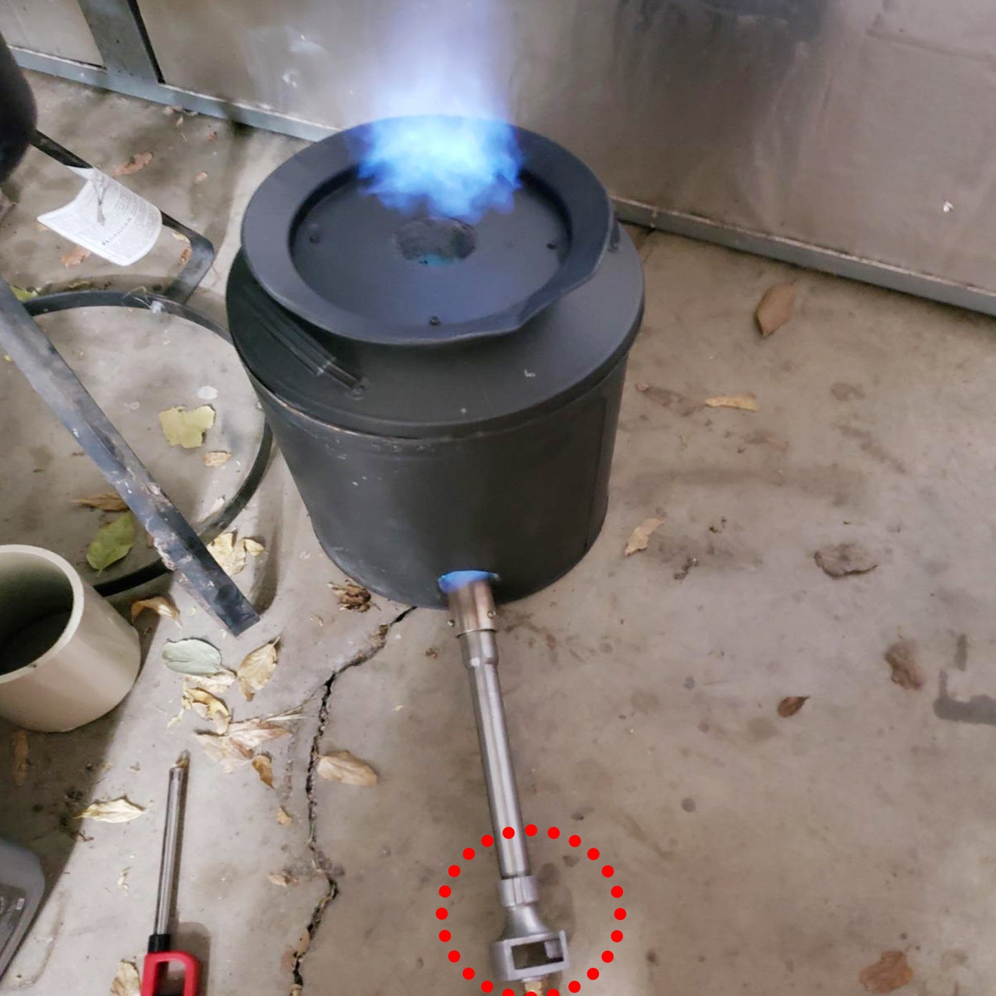 MENSI Aluminum Sand Casting Propane Natural Gas Venturi Burner 1" and 1/2" Thread for DIY Forge Project System, Torch Burner (1/2"x1/8")