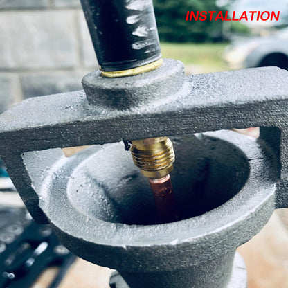 MENSI Aluminum Sand Casting Propane Natural Gas Venturi Burner 1" and 1/2" Thread for DIY Forge Project System, Torch Burner (1/2"x1/8")