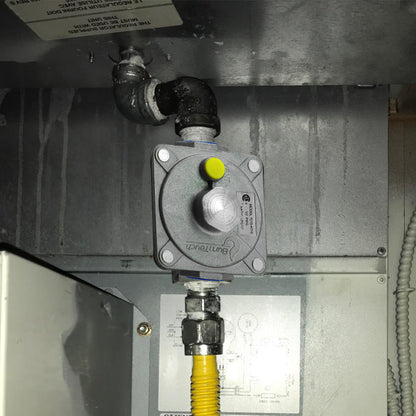 MENSI Natural Gas Pressure Regulator with 𝟑/𝟒" 𝐅𝐍𝐏𝐓 𝐓𝐡𝐫𝐞𝐚𝐝, 𝐏𝐫𝐞𝐬𝐬𝐮𝐫𝐞 𝟒" 𝐟𝐨𝐫 𝐍𝐆, 𝟏𝟎" 𝐖𝐂 𝐟𝐨𝐫 𝐋𝐏 𝐆𝐚𝐬,Adjustable fits for Commercial Stove Range Pipe Lines