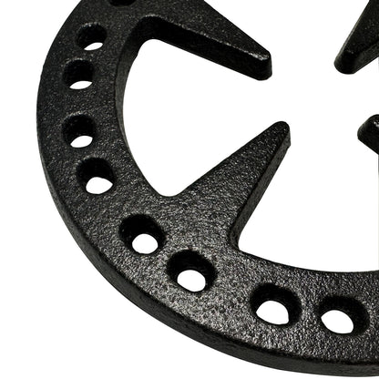 MENSI 5" Upgrade Design Casting Iron Gas Ring Reducer Flat Pot Rack Cast Iron Wok Support Ring For Espresso Maker,Coffee Moka, Gas Cooker