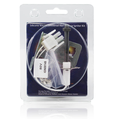 MENSI 80Volt Hot Surface Rod Ignitor with Installation Bracket and Screws Replacement of 768A 815 80V, Silicon Nitride