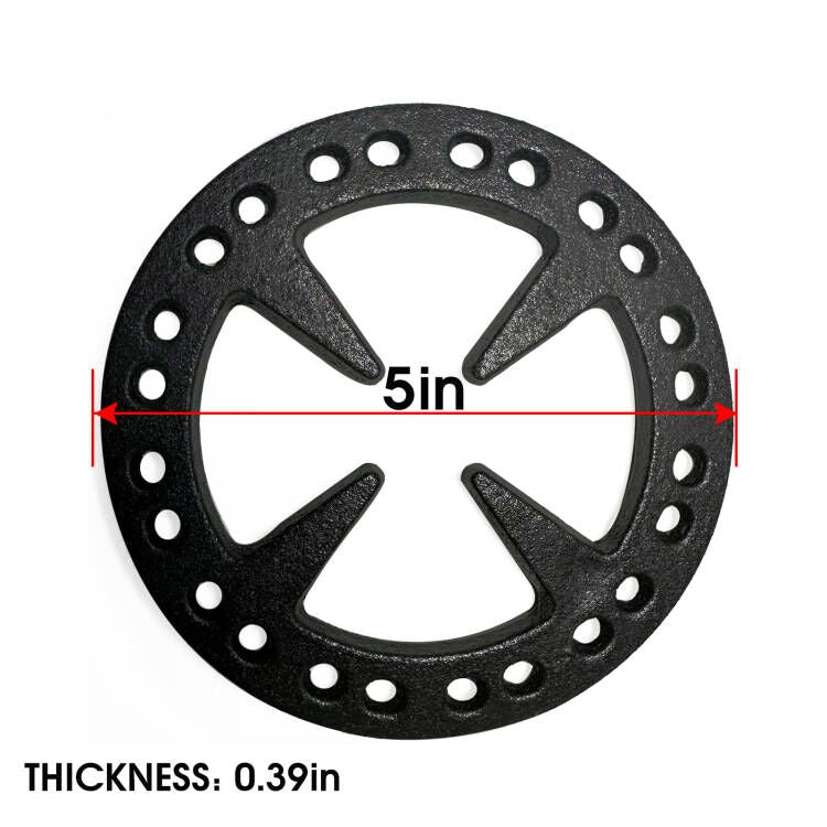MENSI 5" Upgrade Design Casting Iron Gas Ring Reducer Flat Pot Rack Cast Iron Wok Support Ring For Espresso Maker,Coffee Moka, Gas Cooker