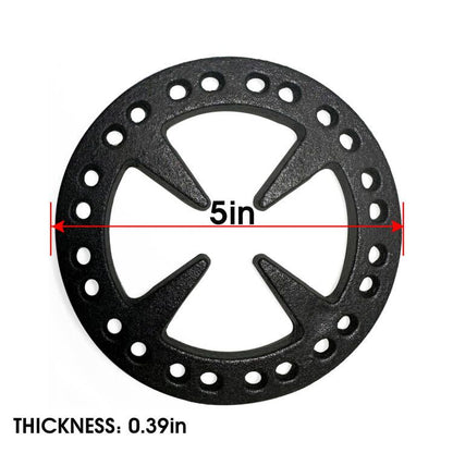 MENSI 5" Upgrade Design Casting Iron Gas Ring Reducer Flat Pot Rack Cast Iron Wok Support Ring For Espresso Maker,Coffee Moka, Gas Cooker